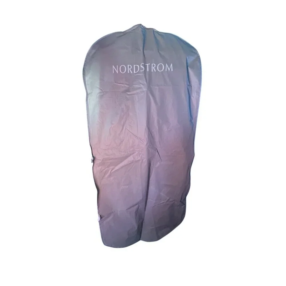 Nordstrom Gray Garment Bag With Zipper & Clear ID Window 54x24 GUC